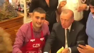 Chef Cznburak with khabib and Tayyip Eardgan