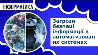 Інформатика 11 клас | Загрози безпеці інформації в автоматизованих системах