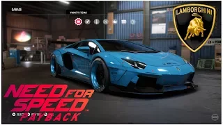 Need for Speed: Payback - Customization - Lamborghini Aventador Liberty Walk - Gameplay