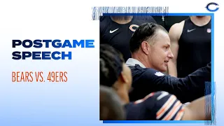 Matt Eberflus' locker room speech after Bears first win | Chicago Bears