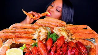 15 2x SPICY CAJUN CRAB LEGS | SPICY CRAWFISH | SEAFOOD BOIL MUKBANG