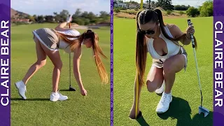 Watch This Golfer's INSANE Trick Shot That You'll Never Believe! Claire Bear | Golf Swing