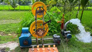 Homemade free Energy 10kw Generator with Water pump