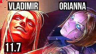 VLADIMIR vs ORIANNA (MID) | 3.6M mastery, 10/1/5, 800+ games, Dominating | EUW Diamond | v11.7