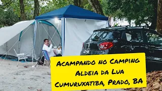 Acampando no Camping Aldeia da Lua em Cumuruxatiba, Prado,BA