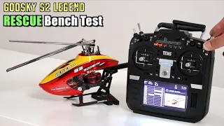🫡 RESCUE Mode on a Goosky S2 Legend RC Helicopter - Bench Test 🚁