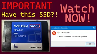IMPORTANT INFO regarding WD SA510 SSD