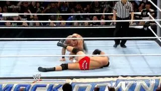 Randy Orton RKO on Wade Barrett - Smackdown - February 1, 2013