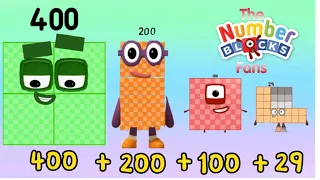 NUMBERBLOCKS ADDITION OF RANDOM GIANT NUMBERS | LEARN TO COUNT | hello george