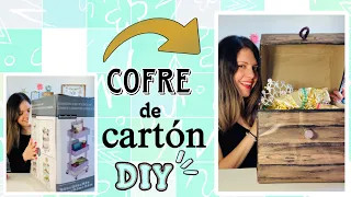 Cofre o baúl de CARTÓN DIY | #craft #diy #artstudio #tutorial