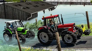 Case ih 1056xl tow broken tractor out of the water | Farming Simulator 22