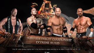 WWE 2K22 - Goldberg vs. Austin vs. The Rock vs. Triple H - World Heavyweight Championship