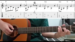 A Gift Of A Thistle (Braveheart) - Easy Fingerstyle Guitar Playthrough Tutorial Lesson With Tabs