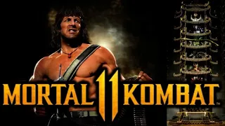 MK11 *SHIRTLESS RAMBO* KLASSIC TOWER GAMEPLAY!! (ENDING)