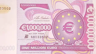 One Million Euro Bank Note Bill 1.000.000 € 1 Millionen