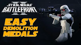 How To Farm DEMOLITION MEDAL Star Wars Battlefront 2 Classic (SWB How to Get Demolition Medal)