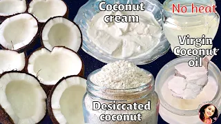 Virgin coconut oil | cold pressed virgin coconut oil at home | homemade pure coconut oil