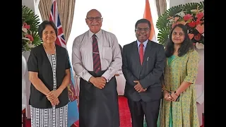 Fijian President receives farewell call by outgoing Indian High Commissioner to Fiji