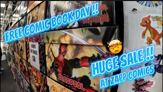 FREE COMIC BOOK DAY HAUL !! HUGE COMIC BOOK SALE AT ZAPP COMICS 📚💣 FCBD 2024