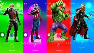Ant-Man 🆚 Captain America 🆚 Hulk 🆚 Thor | Marvel Comics | Tiles Hop Fun Ball