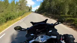 BMW K 1600 GT 2022. Driving from Valle to Dalen in Norway. Scenic route.