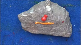 Easy Acrylic Painting on Stone | Sunset - Rock Painting | Satisfying rock art | Painted Rock