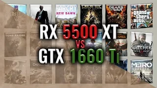 RX 5500 XT vs GTX 1660 Ti Benchmarks | 59 tests