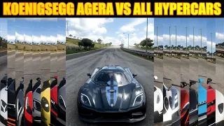 IS KOENIGSEGG AGERA IS WORST HYPERCAR IN DRAG? | AGERA VS HYPERCAR WORLD DRAG BATTLE FORZA HORIZON 5