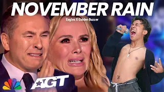 Golden Buzzer : Simon Cowell cried when he heard the song November Rain with an extraordinary voice