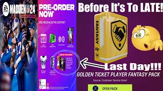 EA Gave Me My FREE 99 OVR GOLDEN TICKET!! Pre-Order NOW Before Its To Late To Get FREE MUT 24 Cards!