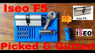 Iseo F5 euro profile lock, picked and gutted.