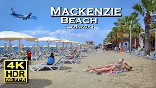 Mackenzie Beach Larnaca , Cyprus in 4K 60fps HDR (UHD) Dolby Atmos 💖 The best Places 👀 Walking Tour