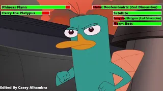 Phineas and Ferb the Movie: Across the 2nd Dimension (2011) Final Battle with healthbars