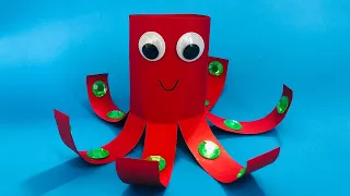 Easy Octopus Paper Craft | Easy Crafts for Kids