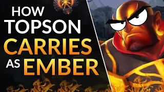 How Topson DESTROYS as EMBER SPIRIT - Pro Mid Lane Tips | Dota 2 Guide