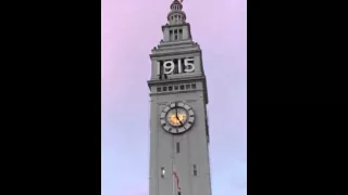 Lights turned off Ferry Building 2015