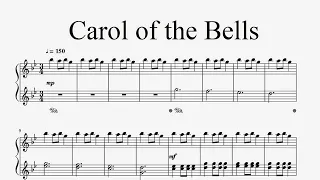 "Carol of the Bells" - Piano sheet music (by Tatiana Hyusein)