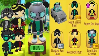 Tag with Ryan - All Spy Costumes Unlocked - Combo Panda All Characters All Vehicles Spy Robo Combo