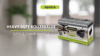 ULTRA SMOOTH & QUIET HEAVY DUTY OFFICE CHAIR WHEELS Slipstick 2" 50mm Twin Rollerblade Castor Wheels