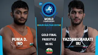 GOLD FS - 86 kg: D. PUNIA (IND) v. H. YAZDANICHARA (IRI)