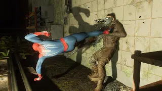 Peter's flawless COMBAT in hunter's garden base - Marvel's Spider-Man 2