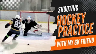 First Shooting Practice of the Season with Hockey Goalie Friend