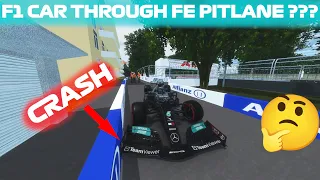 Is It Actually POSSIBLE To Drive A F1 CAR Through This Formula E Pitlane ???