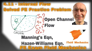 FE Exam Fluid Mechanics - 4.11 - Practice Problem - Open Channel Flow