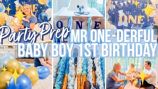 MR ONEDERFUL BIRTHDAY DIY | PARTY PREP FIRST BIRTHDAY BABY BOY | EASY FIRST BIRTHDAY DECOR IDEAS