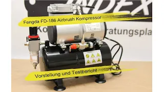 Fengda FD-186 Airbrush Kompressor Test & Unboxing. | Airbrush & Modellbau  [Werbung]