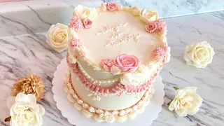 Making a Vintage Princess Cake For My Birthday! | Decorating Tutorial