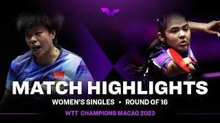 Wang Yidi vs Adriana Diaz | WS R16 | WTT Champions Macao 2023