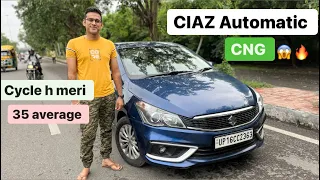 CIAZ automatic cng fitted- 300km/ cylinder🔥| क्या gajab chalti hai CNG पर 👌🏻😍