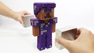 Minecraft Steve Vs Monster Magnets (Purple Armor Steve)